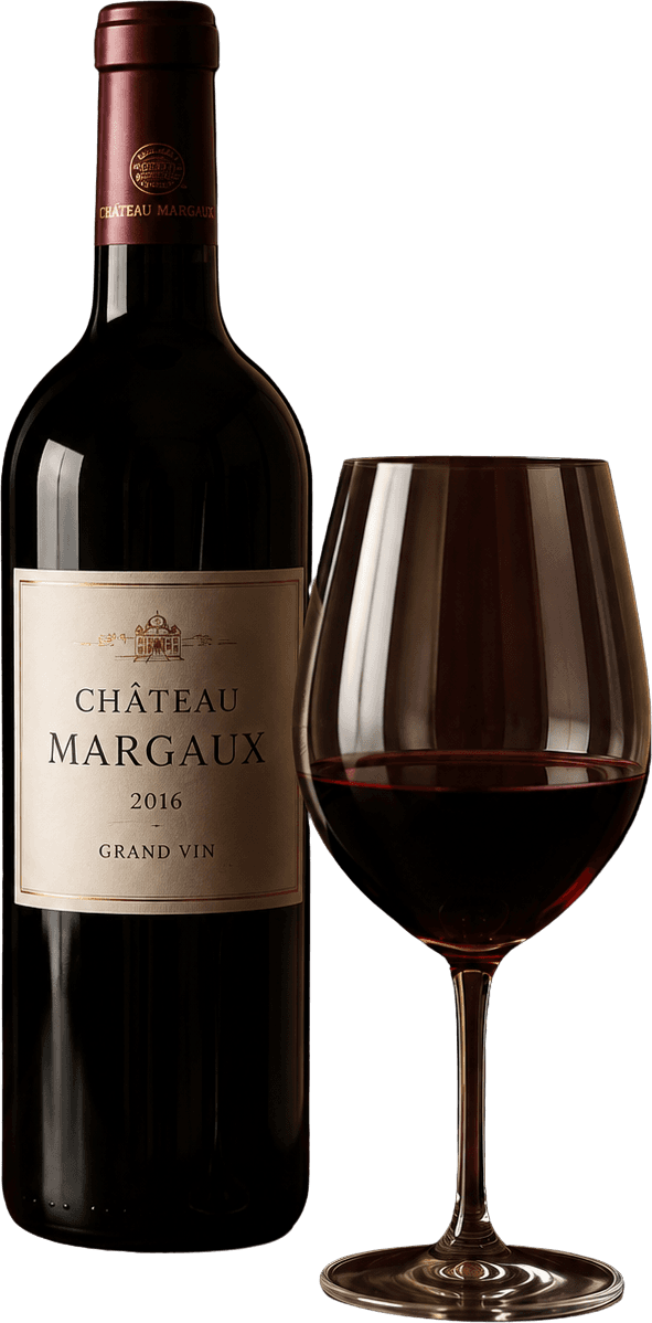 Garrafa de vinho e taça servida